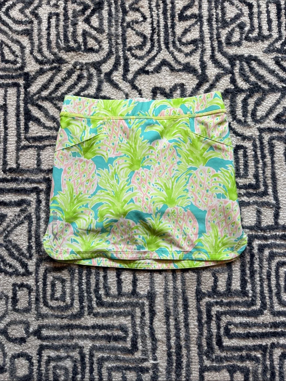 RLX Ralph Lauren Pineapple Print Skort in Aqua, Lime & Pink